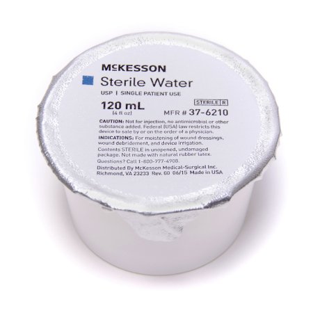 McKesson - Irrigation Solution Sterile Water for Irrigation Not for Injection Foil-Lidded Cup 120 mL - 37-6210