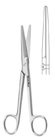 MeisterHand - Dissecting Scissors Mayo 9 Inch Length Surgical Grade Stainless Steel NonSterile Finger Ring Handle Straight Blunt Tip / Blunt Tip - MH5-128