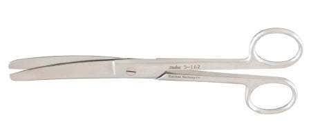 Miltex Miltex Abdominal Scissors Doyen 7 Inch Length OR Grade Stainless Steel (German) NonSterile Finger Ring Handle Curved Blade Blunt/Blunt - 5-162