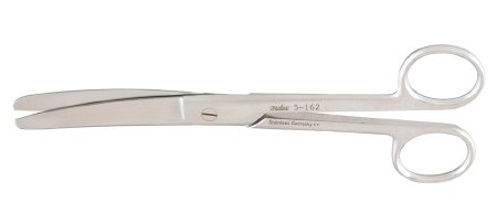 Miltex - Abdominal Scissors Doyen 7 Inch Length OR Grade German Stainless Steel NonSterile Finger Ring Handle Curved Blade Blunt Tip / Blunt Tip - 5-162
