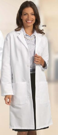 Fashion Seal Uniforms - Lab Coat White Small Knee Length Reusable - 3492-S