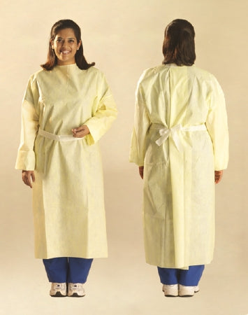 Cardinal Protective Procedure Gown One Size Fits Most Unisex Yellow - AT6100