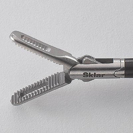 Sklar Sklartech 5000 Grasping Forceps 33 cm Straight 5 mm Tip, Fenestrated, Serrated - 31-9090YC
