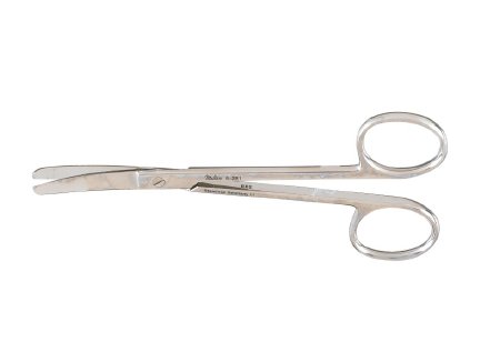 Miltex Miltex Plastic Surgery Scissors Wagner 4-3/4 Inch Length OR Grade Stainless Steel (German) NonSterile Finger Ring Handle Curved Blade Blunt/Blunt - 5-280