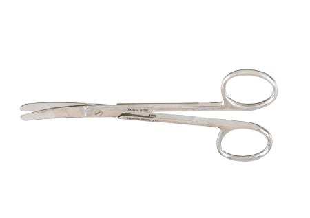 Miltex - Plastic Surgery Scissors Wagner 4-3/4 Inch Length OR Grade German Stainless Steel NonSterile Finger Ring Handle Curved Blade Blunt Tip / Blunt Tip - 5-281