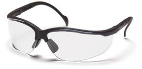 Pyramex Venture II - Safety Glasses Anti-scratch Coating Clear Tint Polycarbonate Lens Metallic Blue Frame Over Ear One Size Fits Most - 19822692
