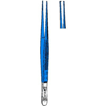 Sklar Sklar Blue Forceps Potts-Smith 10 Inch Straight 1X2 Teeth - 91-5414
