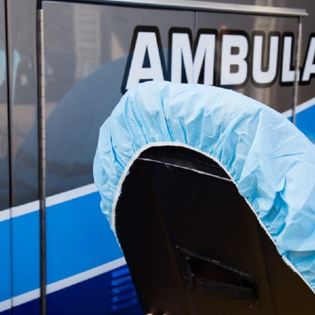 Graham Medical Products Snug-Fit Stretcher Sheet Fitted 30 X 84 Inch Blue Polyethylene Disposable - 53378