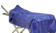 Med-Tech Resources Medsource Stretcher Sheet Flat 40 X 84 Inch Dark Blue Woven Tissue, 2 ply Disposable - S600