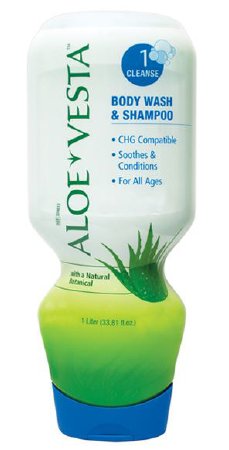 Convatec Aloe Vesta Shampoo and Body Wash 1 Liter Dispenser Refill Bottle Floral Scent - 324612