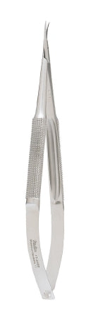 Miltex - Micro Scissors 6 Inch Length OR Grade German Stainless Steel NonSterile Round Thumb Handle with Spring Curved Blade Sharp Tip / Sharp Tip - 17-2100