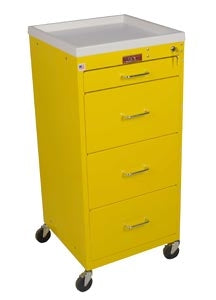 Harloff Mini-Line Isolation Cart Steel 38.5 X 18 X 18 Inch 4 Drawers Yellow - 3154K