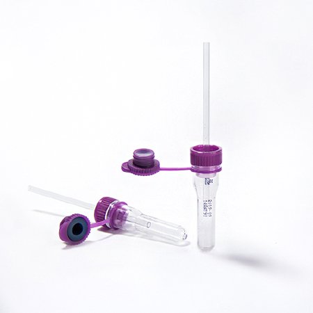 Ram Scientific Safe-T-Fill Capillary Blood Collection Tube Whole Blood Tube K2 EDTA Additive 10.8 X 46.6 mm 200 µL Purple Self-Sealing Plug Plastic Tube - 77056