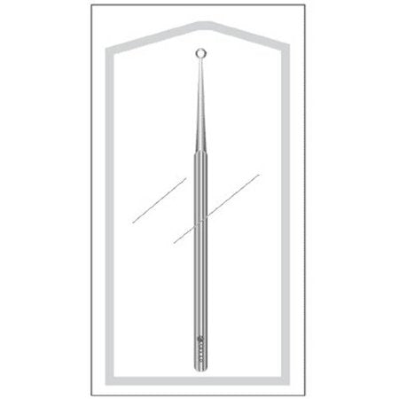 Sklar - Ear Curette 5-3/4 Inch Length Solid Round Handle Adult Tip Straight Blunt Round Ring Tip - 96-1017