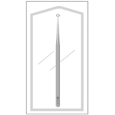 Sklar Sklar Ear Curette 5-3/4 Inch Length Single-ended Solid Round Handle Adult Tip Straight Blunt Round Ring Tip - 96-1017