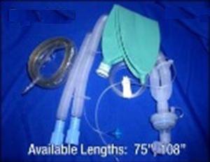 Vyaire Medical Vital Signs Anesthesia Breathing Circuit Corrugated Tube 108 Inch Tube Dual Limb Pediatric 1 Liter Bag Disposable - B1713XXX