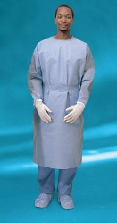 Cardinal - Protective Procedure Gown One Size Fits Most Blue NonSterile Not Rated Disposable - 3200PG