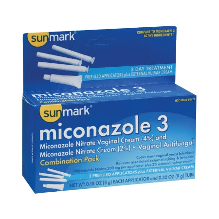 sunmark - Vaginal Antifungal Kit 2% Strength / 200 mg Cream / Suppository - 49348064573