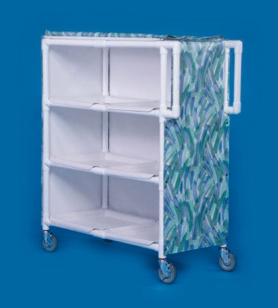 Standard Line - Linen Cart with Cover 3 Shelves PVC 3 Inch Twin Casters - VL LC243