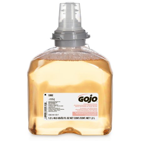 GOJO TFX Premium Antibacterial Soap Foaming 1,200 mL Dispenser Refill Bottle Fresh Fruit Scent - 5362-02