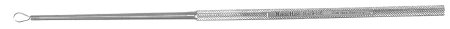 MeisterHand - Ear Curette Billeau 6-1/2 Inch Length Round Knurled Handle Size 2 Tip Flexible Oval Loop Tip - MH19-316