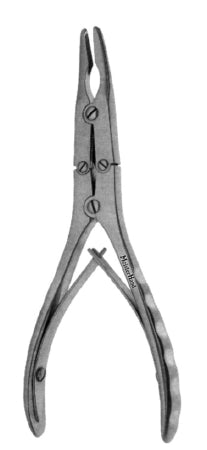 MeisterHand - Rongeur Ruskin Straight Double Action, Double Spring Plier Type Handle 3 mm Bite X 6 Inch Length - MH19-848