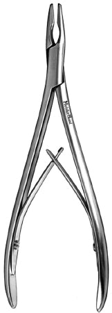 MeisterHand - Rongeur Lempert Curved, Delicate Double Spring Plier Type Handle 2.5 mm Bite X 6-1/4 Inch Length - MH19-1232