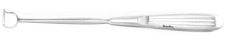 MeisterHand - Adenoid Curette Barnhill 8-1/2 Inch Length Hollow Handle with Grooves Size 1 Tip Curved Fenestrated Rectangular Tip - MH20-802
