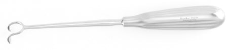 Miltex MeisterHand Adenoid Curette Barnhill 8-1/2 Inch Length Single-ended Hollow Handle with Grooves Size 4, 19 mm Tip Curved Fenestrated Rectangular Tip - H20-808