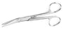 MeisterHand - Suture Scissors New 5-1/2 Inch Length Surgical Grade Stainless Steel NonSterile Finger Ring Handle Angled Blunt Tip / Blunt Tip - MH9-98