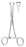 MeisterHand - Intestinal Forceps Babcock 8-1/4 Inch Length Surgical Grade German Stainless Steel NonSterile Ratchet Lock Finger Ring Handle Curved Fenestrated Triangular Jaws - MH16-46