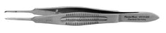 Miltex MeisterHand Suture Forceps Castroviejo 4 Inch Surgical Grade Stainless Steel (German) NonSterile NonLocking Wide Thumb Handle Straight 1 X 2 Teeth w/Tying Platform - H18-955