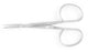 MeisterHand - Iris Scissors 4 Inch Length Surgical Grade Stainless Steel NonSterile Ribbon Style Finger Ring Handle Curved Sharp Tip / Sharp Tip - MH18-1416
