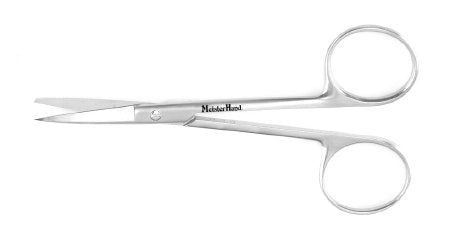 MeisterHand - Iris Scissors Knapp 4 Inch Length Surgical Grade Stainless Steel NonSterile Finger Ring Handle Straight Sharp Tip / Blunt Tip - MH18-1420
