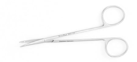 Miltex MeisterHand Suture Scissors Littler 4-5/8 Inch Length Surgical Grade Stainless Steel NonSterile Finger Ring Handle Curved Blunt/Blunt - H21-536