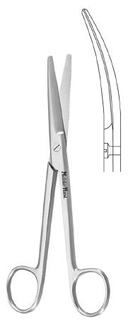Miltex MeisterHand Dissecting Scissors Mayo 9 Inch Length Surgical Grade Stainless Steel NonSterile Finger Ring Handle Curved Blunt/Blunt - H5-130