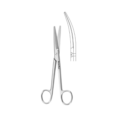 MeisterHand - Dissecting Scissors Mayo 9 Inch Length Surgical Grade Stainless Steel NonSterile Finger Ring Handle Curved Blunt Tip / Blunt Tip - MH5-130