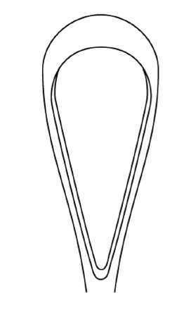 Miltex MeisterHand Uterine Curette Sims 11 Inch Length Single-ended Hollow Handle with Grooves Size 00 Tip Sharp Teardrop Loop Tip - H30-1205-0