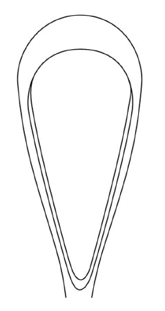 MeisterHand - Uterine Curette Sims 11 Inch Length Hollow Handle with Grooves Size 4 Tip Sharp Teardrop Loop Tip - MH30-1205-4
