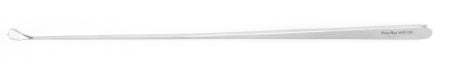 MeisterHand - Uterine Biopsy Curette Heaney 9 Inch Length Flat Tapered Handle Serrated Loop Tip - MH30-1385