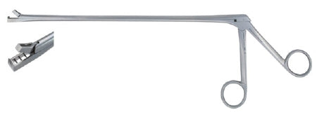 MeisterHand - Uterine Biopsy Forceps Kevorkian-Younge 9-1/2 Inch Length Surgical Grade German Stainless Steel NonSterile NonLocking Finger Ring Handle Straight 3.5 X 8 mm Rectangular Bite with Teeth on Lower Jaw - MH30-1482