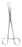 MeisterHand - Tonsil Seizing Forceps White 9-1/2 Inch Length Surgical Grade German Stainless Steel NonSterile Ratchet Lock Finger Ring Handle Curved - MH22-552