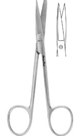 Miltex MeisterHand Plastic Surgery Scissors 4-3/4 Inch Length Surgical Grade Stainless Steel NonSterile Finger Ring Handle Straight Sharp/Sharp - H5-270