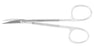 MeisterHand - Iris Scissors 4-1/2 Inch Length Surgical Grade Stainless Steel / Tungsten Carbide NonSterile Finger Ring Handle Curved Sharp Tip / Sharp Tip - MH5-306TC