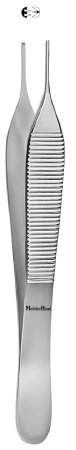 MeisterHand - Tissue Forceps Adson 4-3/4 Inch Length Surgical Grade German Stainless Steel NonSterile NonLocking Thumb Handle Straight Delicate 2 X 3 Teeth - MH6-122