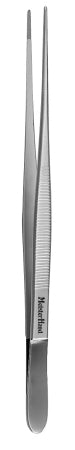 Miltex MeisterHand Dressing Forceps Potts-Smith 7 Inch Surgical Grade Stainless Steel (German) / Tungsten Carbide NonSterile NonLocking Thumb Handle Straight Cross Serrated Tips - H6-154TC
