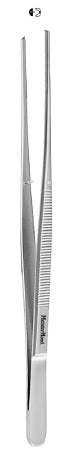 MeisterHand - Tissue Forceps Potts-Smith 7 Inch Length Surgical Grade German Stainless Steel NonSterile NonLocking Thumb Handle Straight Serrated Tips with 1 X 2 Teeth - MH6-160