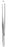 Miltex MeisterHand Tissue Forceps Potts-Smith 7 Inch Surgical Grade Stainless Steel (German) NonSterile NonLocking Thumb Handle Straight Serrated Tips w/1 X 2 Teeth - H6-160
