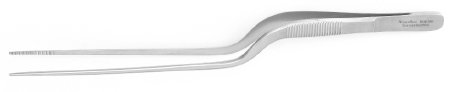 Miltex MeisterHand Dressing Forceps Adson 8-1/4 Inch Surgical Grade Stainless Steel (German) NonSterile NonLocking Bayonet Handle Straight Delicate Serrated Tips - H6-198