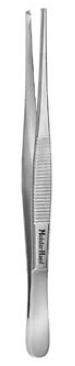 MeisterHand - Tissue Forceps 8 Inch Length Surgical Grade German Stainless Steel NonSterile NonLocking Thumb Handle Straight 1 X 2 Teeth - MH6-48